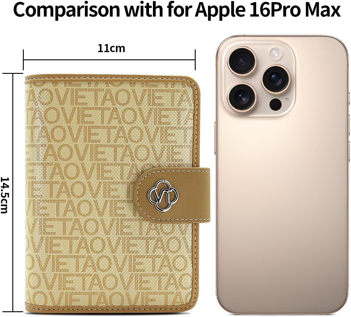 Passport Holder Wallet Bag with AirTag Holder, Card Slots Passport Solt Ticket Cash Solt, Photo Solt Sim Card Pen Slot.Apricot