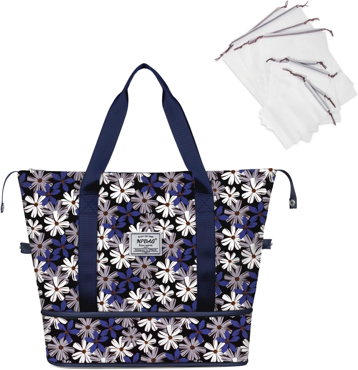 NPBAG Women Travel Duffel, Multi Functional Large Expandable Weekender Carry-on Tote, Gym Workout Overnight Bag, Mommy Hospital Bag for Labor and Delivery