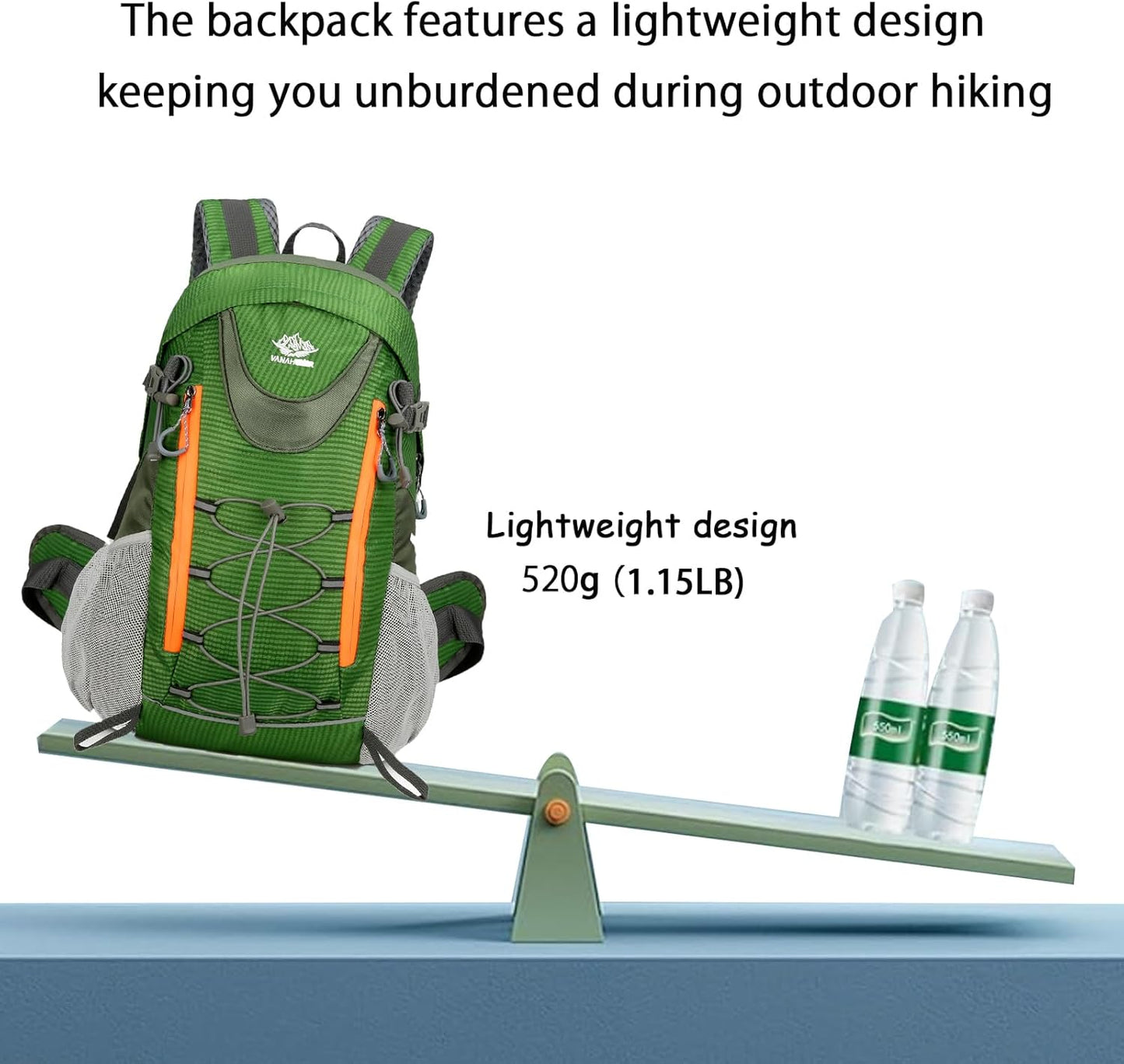 35L Hiking Backpack, Camping Backpack for Adventures, Green