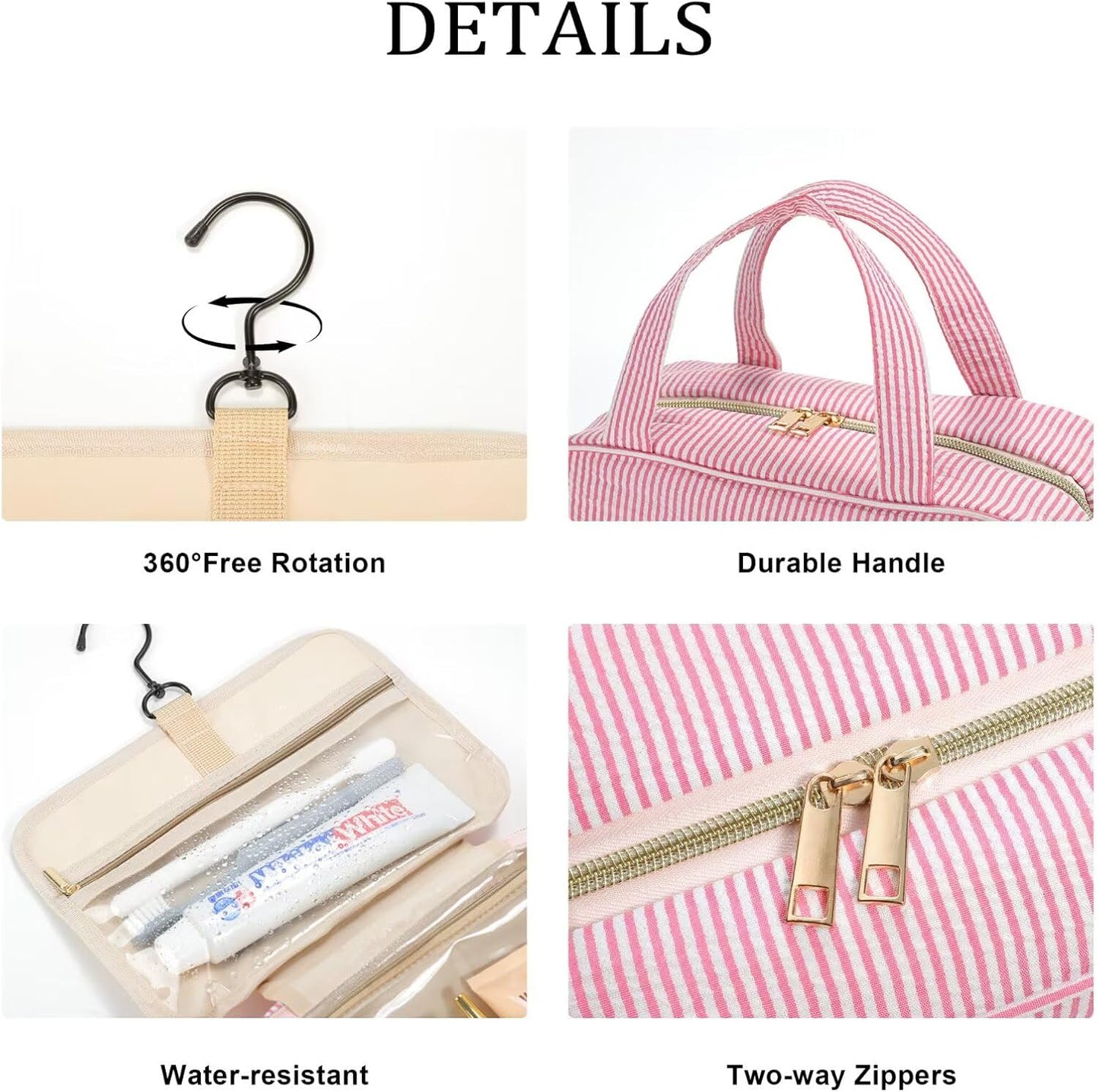 YOOLIFE Teen Girl Gifts Trendy Stuff - Birthday Gifts for 7 8 9 10 11 12 13 14 15 16 17 18 Year Old Teen Girls, Hanging Toiletry Bag Initial Makeup Bag - Letter E, Blue