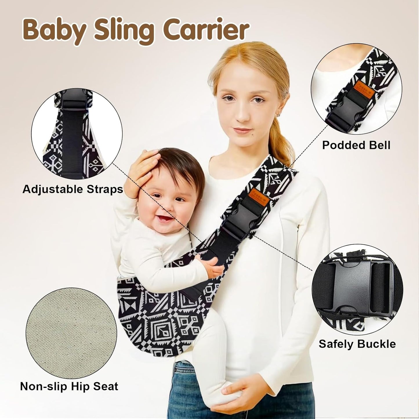Baby Sling Carrier,Toddler Carrier, 2025 New Baby Sling,Portable and Lightweight Sling,Non-Slip Hip Seat Carrying 10-30lbs(Avocado)