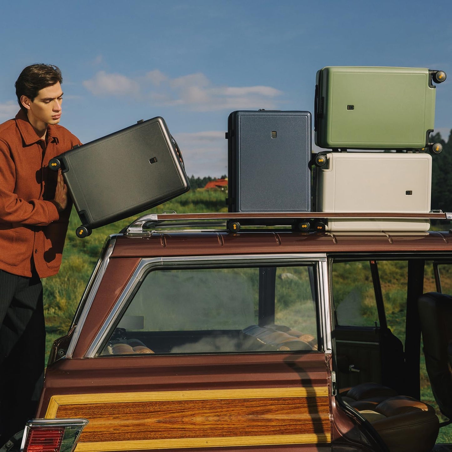 LEVEL8 Hard Shell Carry on Luggage Airline Approved, Carry-on Suitcases with Wheels, Lightweight Luminous Textured Hardside Travel Bag with Tsa Lock, 20 Inch, Black