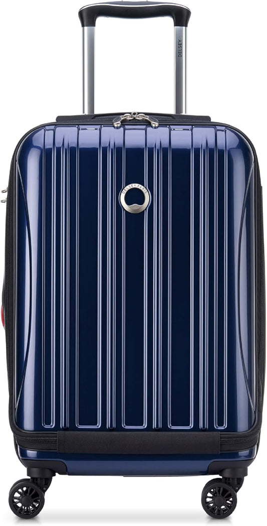 DELSEY PARIS Helium Aero Hardside Expandable Luggage with Spinner Wheels, Blue Cobalt, Carry-On 19 Inch