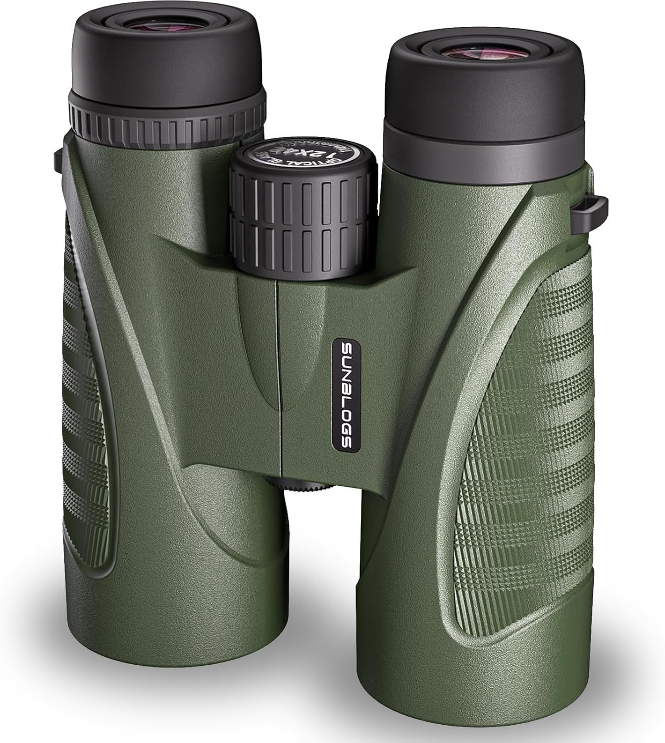 12x42 HD Binoculars for Adults,Super Bright BAK4 Prism High Powered Waterproof Binoculars with Low Light Vision for Bird Watching Outdoor Hunting Travel Hiking Sports Stargazing Cruise (Green)