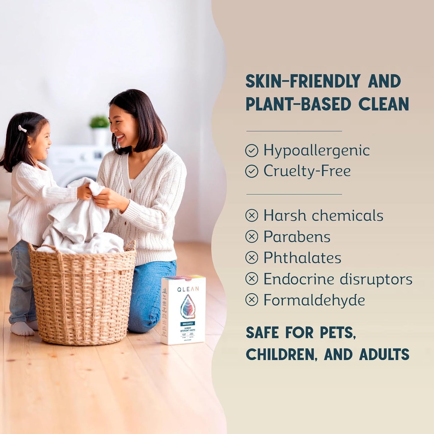 Laundry Detergent Sheets – Travel-Friendly, HE & Standard Washer Safe, Liquidless Laundry Soaps, Quick-Dissolving Formula, Skin-Friendly (120 Loads, Unscented)