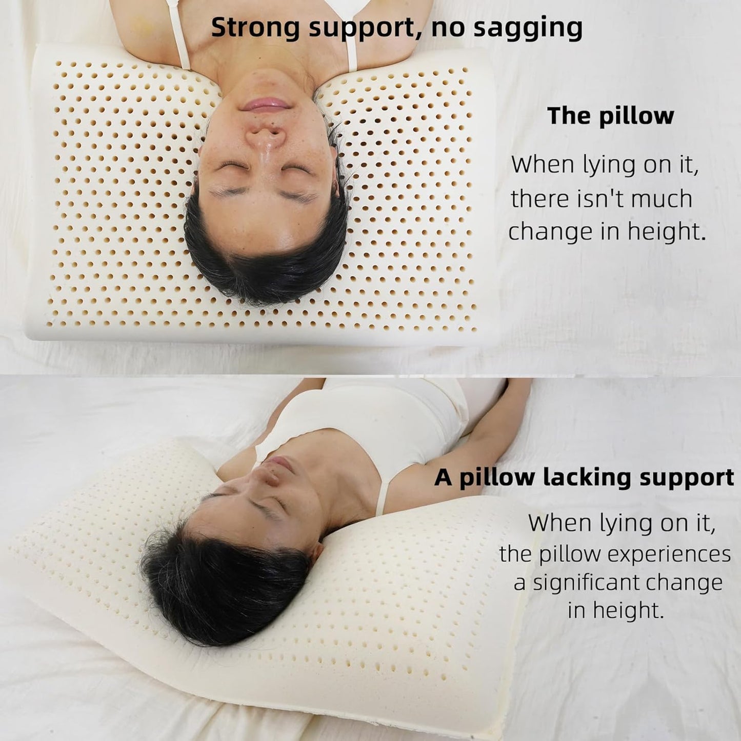 Nature Latex Foam Pillows, Cervical Pillow for Neck and Shoulder Pain Relief, Ergonomic Contour Bed Pillow, Soft for Side Sleep Stomach Sleeping and Back Sleeper(23.6"×15.7"×3.7"/4.5")