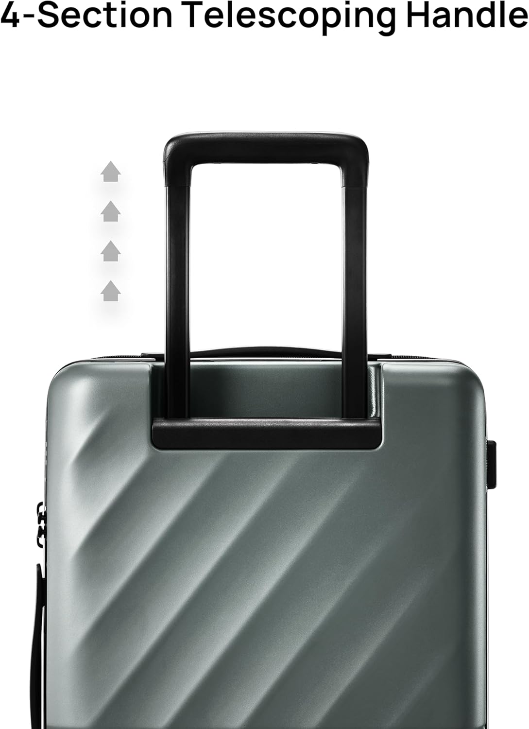 NINETYGO Trunk Luggage 26 Inch, Medium Checked Luggage with Double Spinner Wheels, Anti-Burst Zipper, Hard Case PC Suitcase, Lightweight Travel Luggage, TSA Approved (Slate Grey, Hudson)