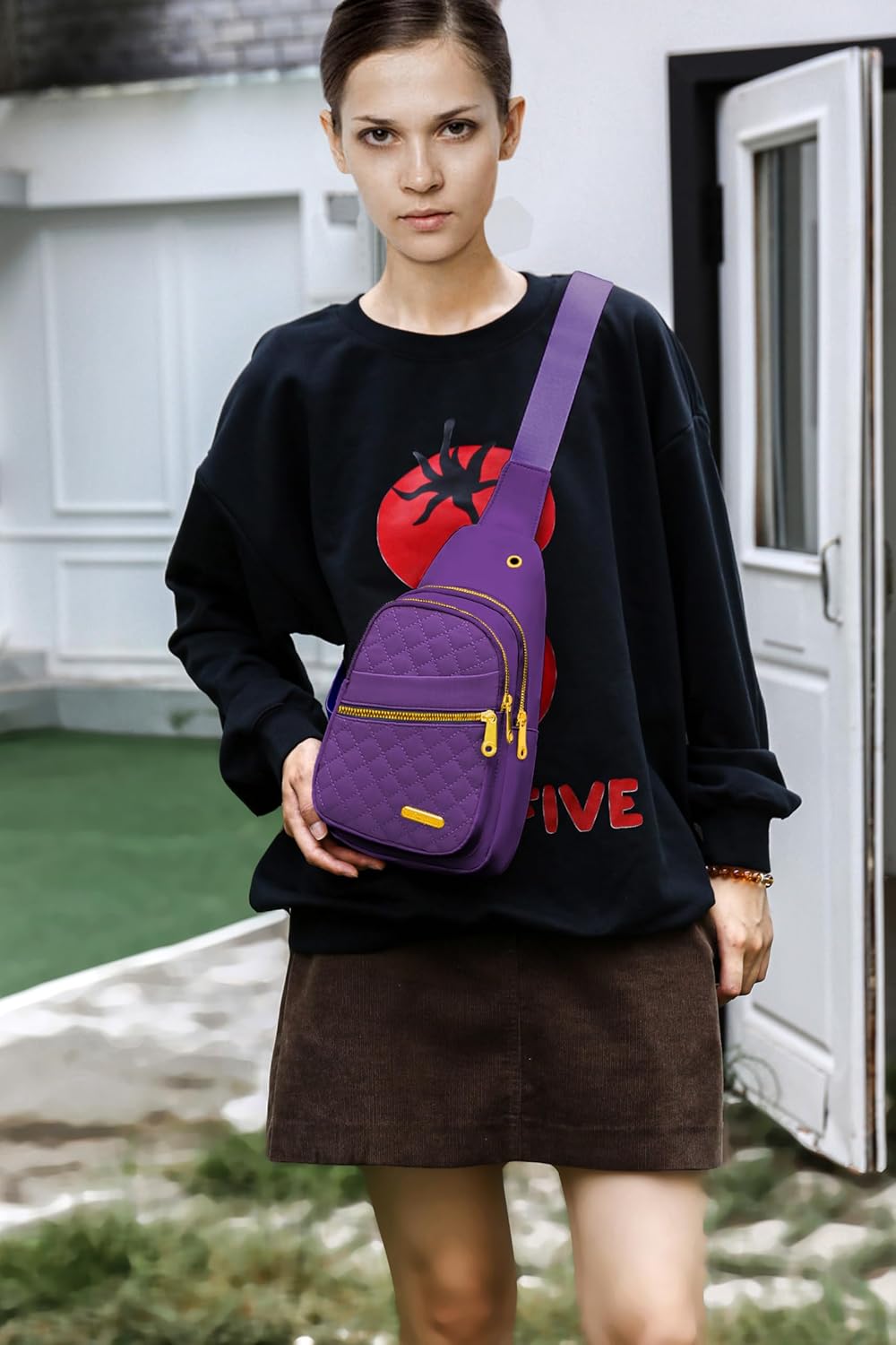 Small Sling Bag For Women Men Casual Crossbody Sling Backpack