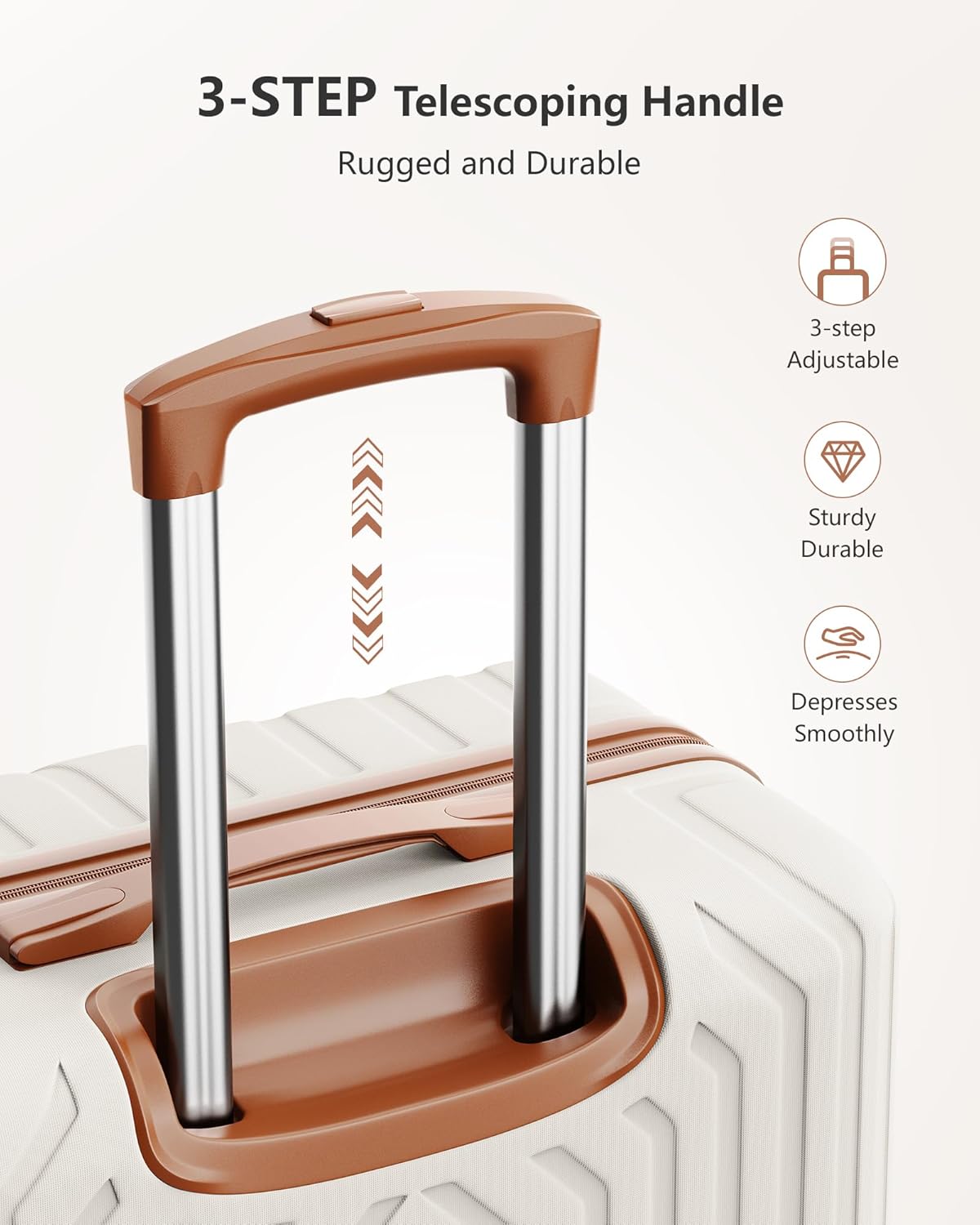 28 inch Luggage Hardside and Lightweight Suitcase with Spinner Wheels TSA Lock for Travel Business,Orange With Black