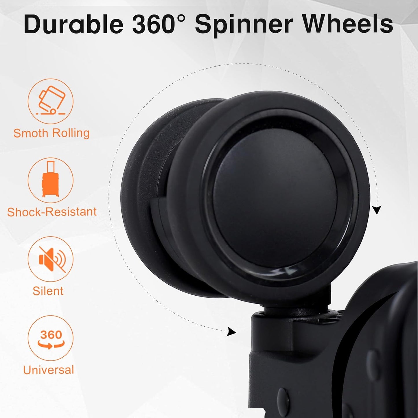 All Aluminum 24 Inch Check In Luggage Hard Shell Suitcases with Spinner Wheels and TSA Lock, Large Zipperless Luggage for Travel, Black