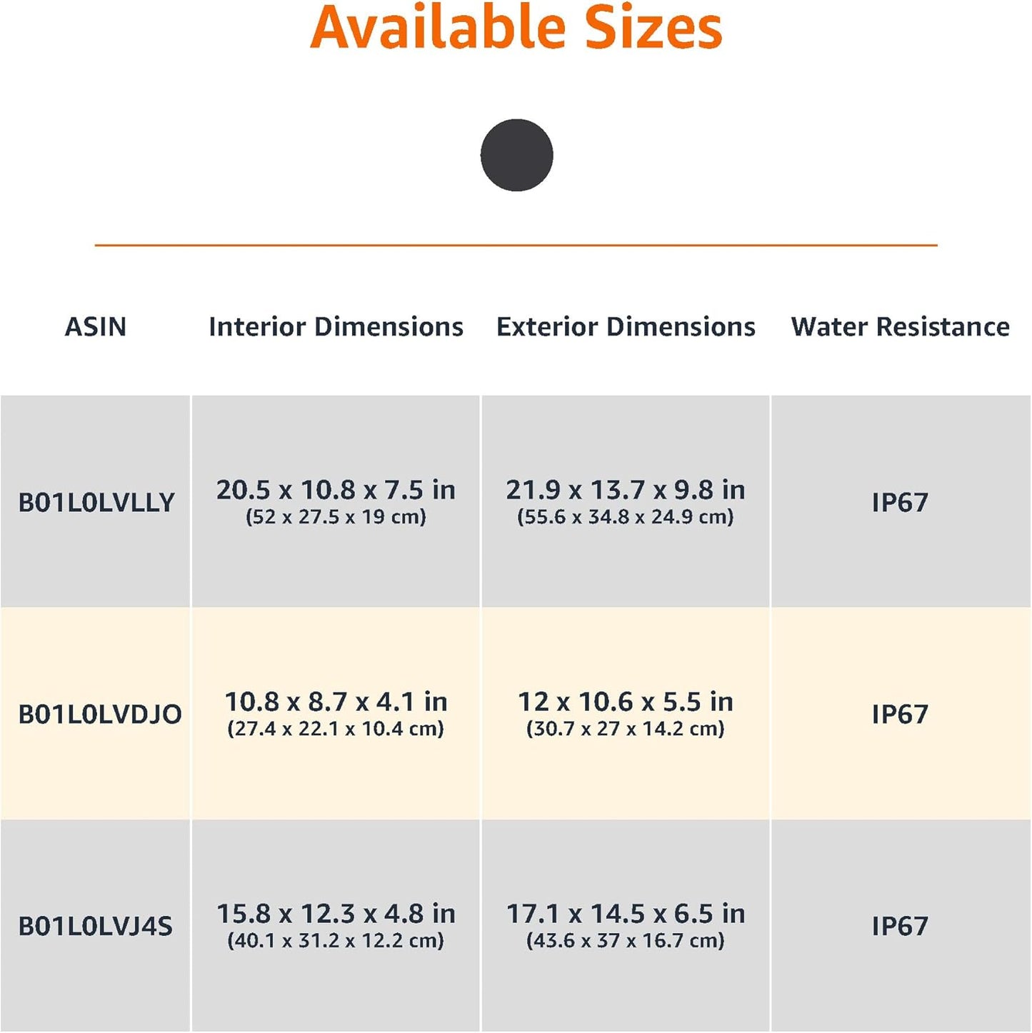 Amazon Basics Hard Camera Case, Medium, Black, Solid, 18"L x 14"W x 6"H