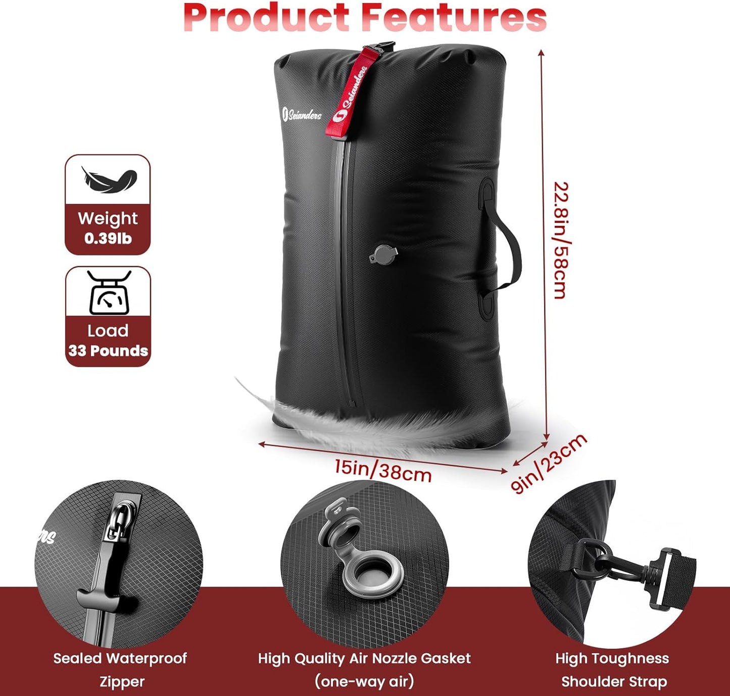 Vacuum Bags for Travel Luggage (2PCS + Wireless Pump), Vacuum Clothing Compression Bag with Adjustable Shoulder Strap, 50.6L Large Capacity, IP67 Waterproof, Reusable for Carry-on Luggage & Backpack