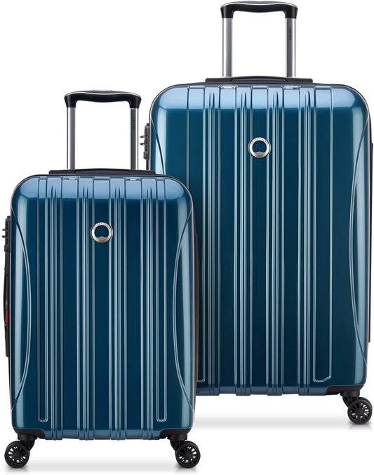 DELSEY PARIS Helium Aero Hardside Expandable Luggage with Spinner Wheels, Teal, 2-Piece Set (21/24)