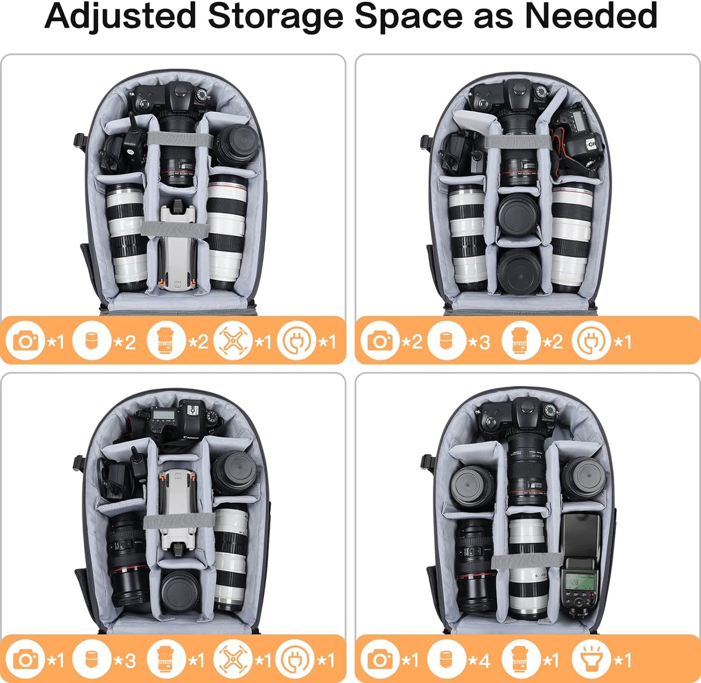 MOSISO Camera Backpack, DSLR/SLR/Mirrorless Photography Camera Bag 15-16 inch Waterproof Hardshell Case with Tripod Holder&Laptop Compartment Compatible with Canon/Nikon/Sony, Gray