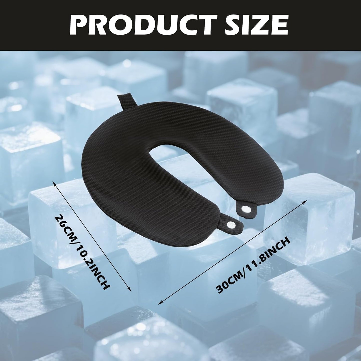 Travel Neck Pillow Cover, Neck Pillow Case with Zipper, Cooling, Pure, Soft and Smooh, Airplane Pillow Sleep Replacementt Washable (Only Pillow Covers, no Filler)