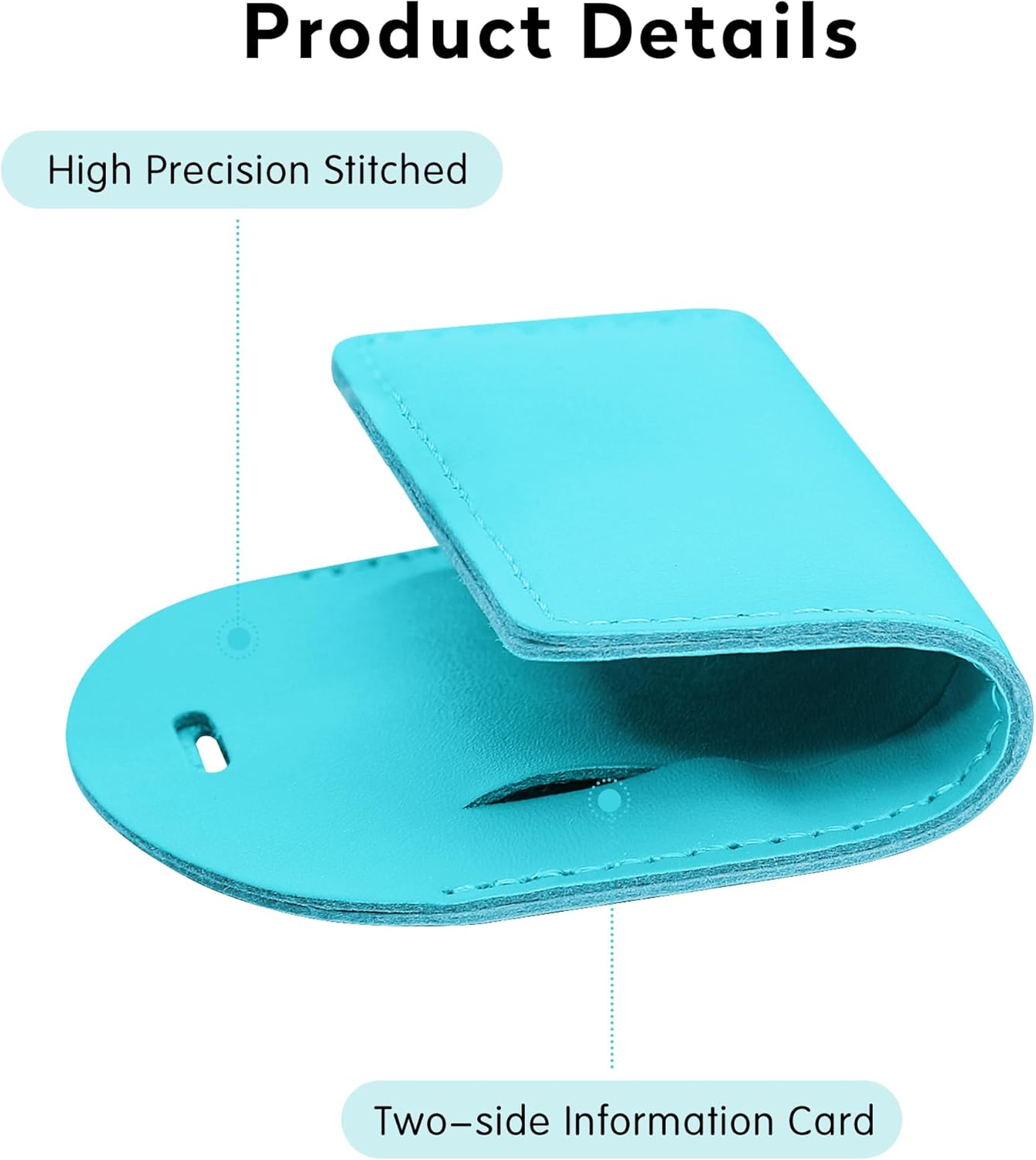 Luggage Tags for Suitcase Travel Bag Labels Privacy Protection Luggage Tag for Baggage PVC Baggage ID Label Tags Light Blue