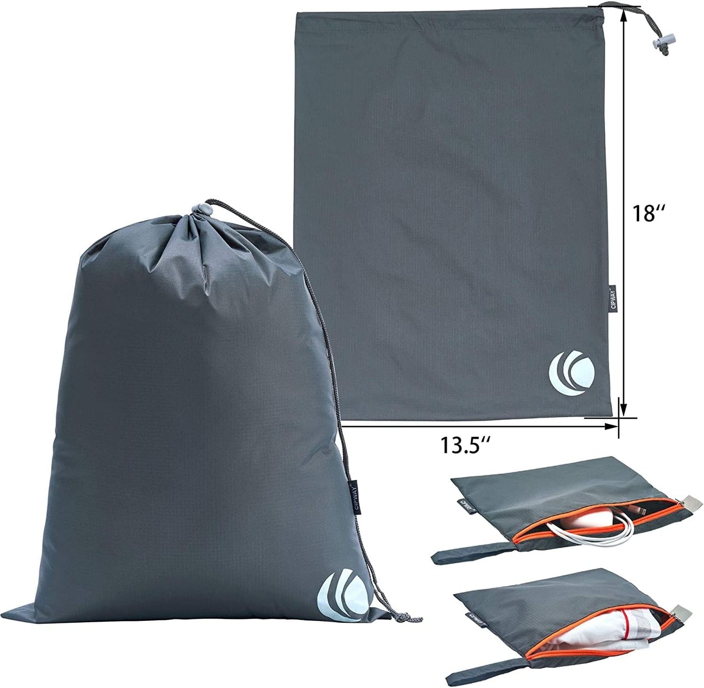 Cipway Compression Packing Cubes Set, Ultralight Expandable Travel Packing Organizers for Carry on Luggage (Grey 6pcs)