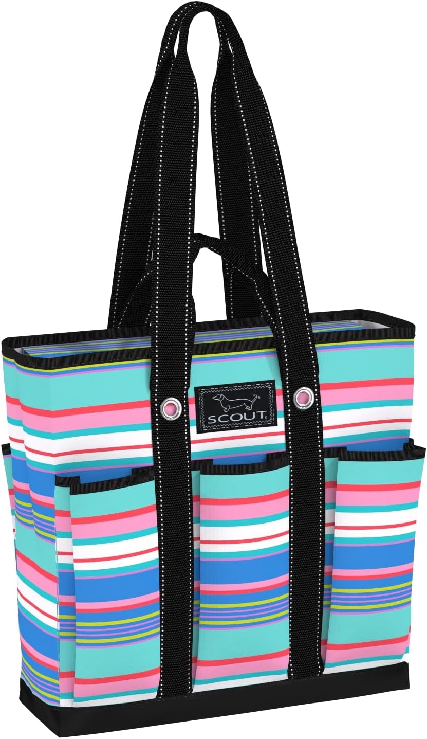 SCOUT Rocket Pocket Tote - Multi-Pocket Travel, Nurse, Teacher, Mom Tote, 7 Pockets Total, Two Sets of Straps, Folds Flat