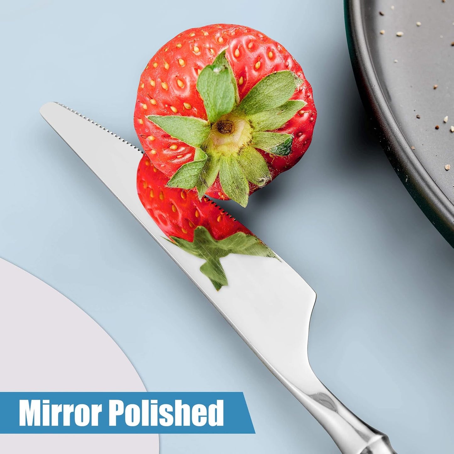 20-Piece Silverware Set for 4,Modern 18/10 Stainless Steel Flatware Set,Unique Rustic Cutlery Utensils Set,Spoon and Fork Set for Home, Restaurant,Wedding,Mirror Polished,Dishwasher Safe