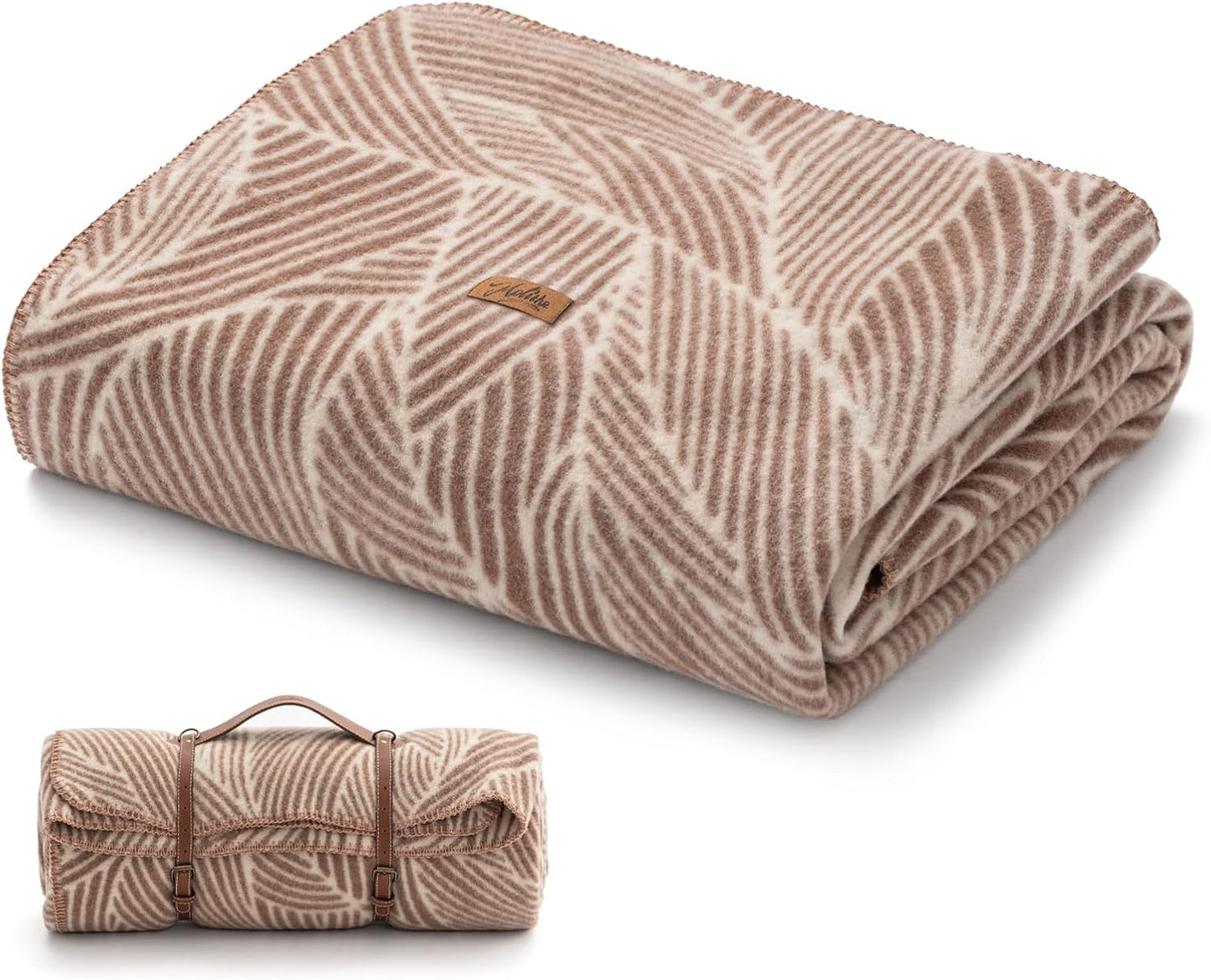 100% Wool Blanket, 48" x 62", Warm, Thick, Washable, Military Wool Blanket, Great for Camping, Outdoors, Sporting Events, Survival Kits