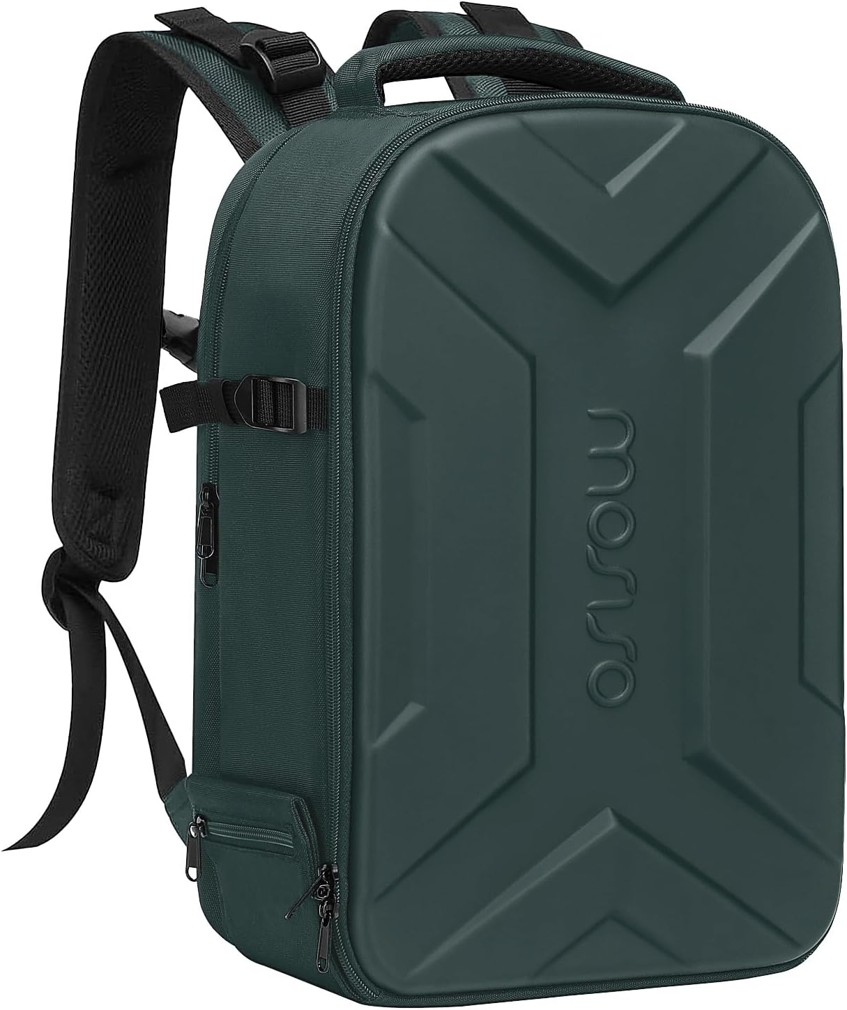 MOSISO Camera Backpack, DSLR/SLR/Mirrorless Photography Camera Bag Waterproof Artistic Geometric Hardshell Case with Tripod Holder&15-16 inch Laptop Compartment for Canon/Nikon/Sony, Emerald Green