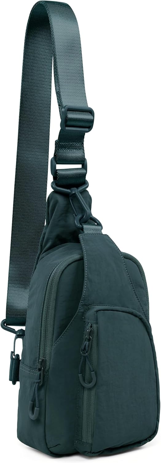 ODODOS Daily Sling Bag with Adjustable Straps Crossbody Chest Bag Lightweight Small Backpack for Casual Traveling Hiking