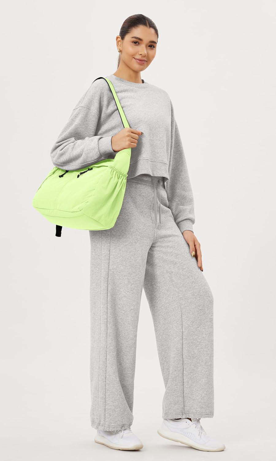 ODODOS 20L Crossbody Tote Bag Large Capacity Lightweight Hobo Shoulder Sling Bags for Gym Shopping Beach Travel