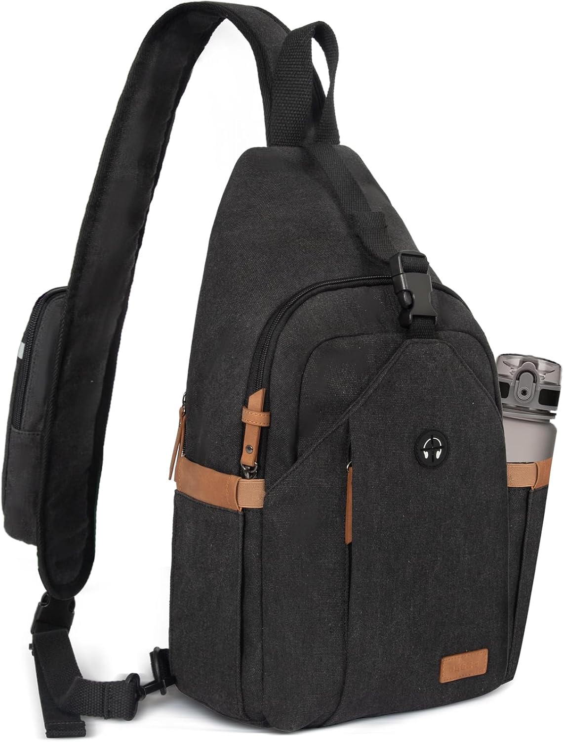 Sling Bag for Men, Crossbody Bag Men Anti Theft Crossbody Bag with Tunnel Lock Zipper Canvas Sling Backpack Travel