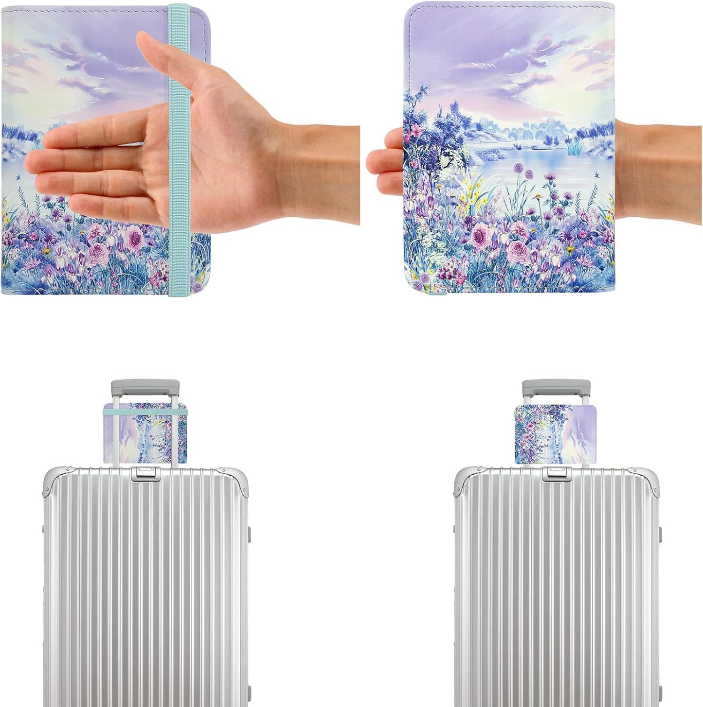 ZOPPEN Passport Holder Wallet, Passport Cover Travel Wallet Women Travel Essentials Accessories Document Organizer Travel Must Haves Rfid Blocking Cover Case for Women and Men, Lavender