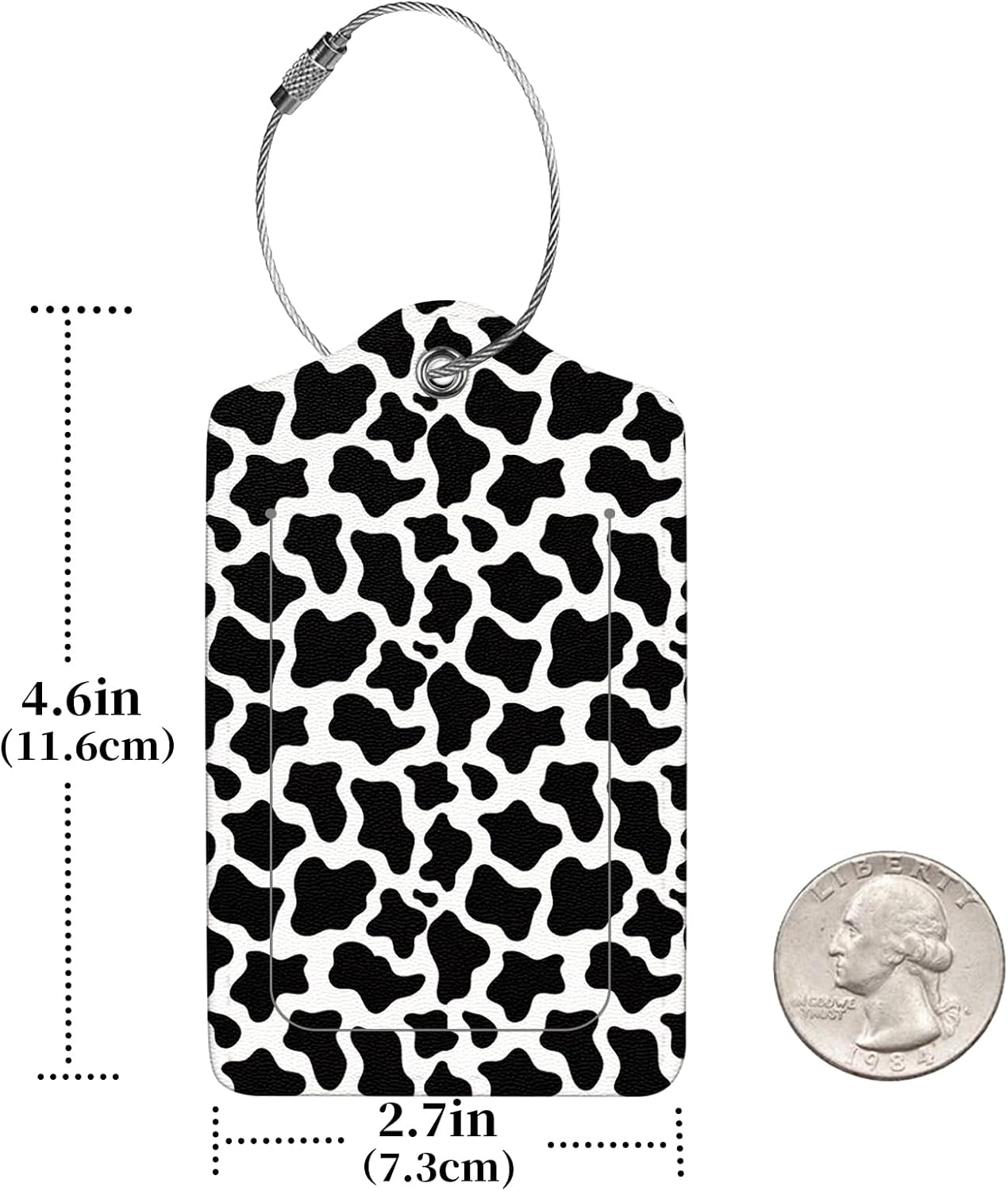 2 Pcs Luggage Tags for Suitcases, PU Leather Cruise Ship Luggage Tags with Privacy Cover Label Address Card and Durable Metal Ring Suitable for Men Women Handbags Backpacks,Milk Vein