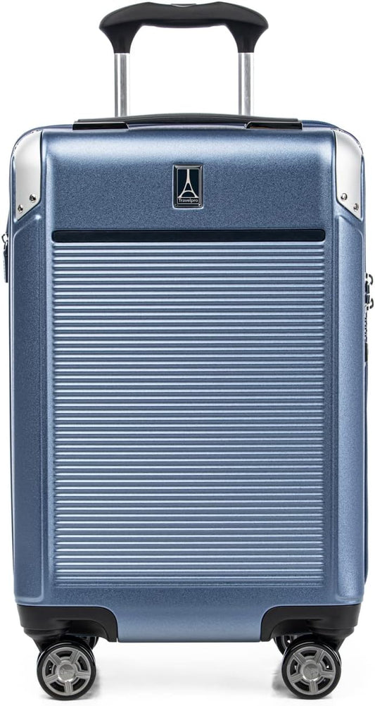 Travelpro Platinum Elite Hardside Expandable Spinner Wheel Luggage TSA Lock Hard Shell Polycarbonate Suitcase, Dark Sky Blue, Carry-on 21-Inch