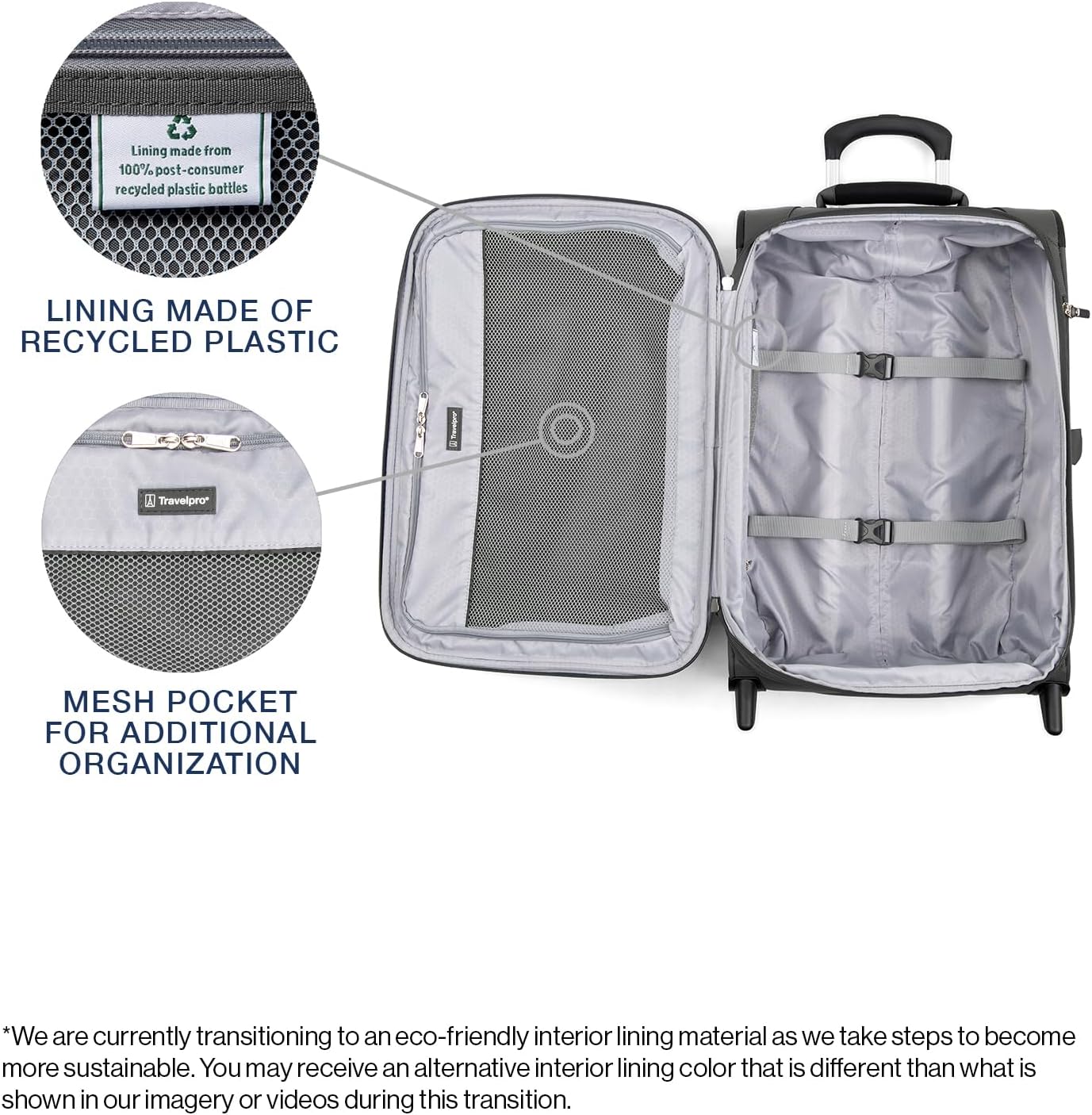 Travelpro Maxlite 5 Softside Expandable Upright 2 Wheel Carry-on Luggage, Lightweight, 22-Inch — Shadow Grey