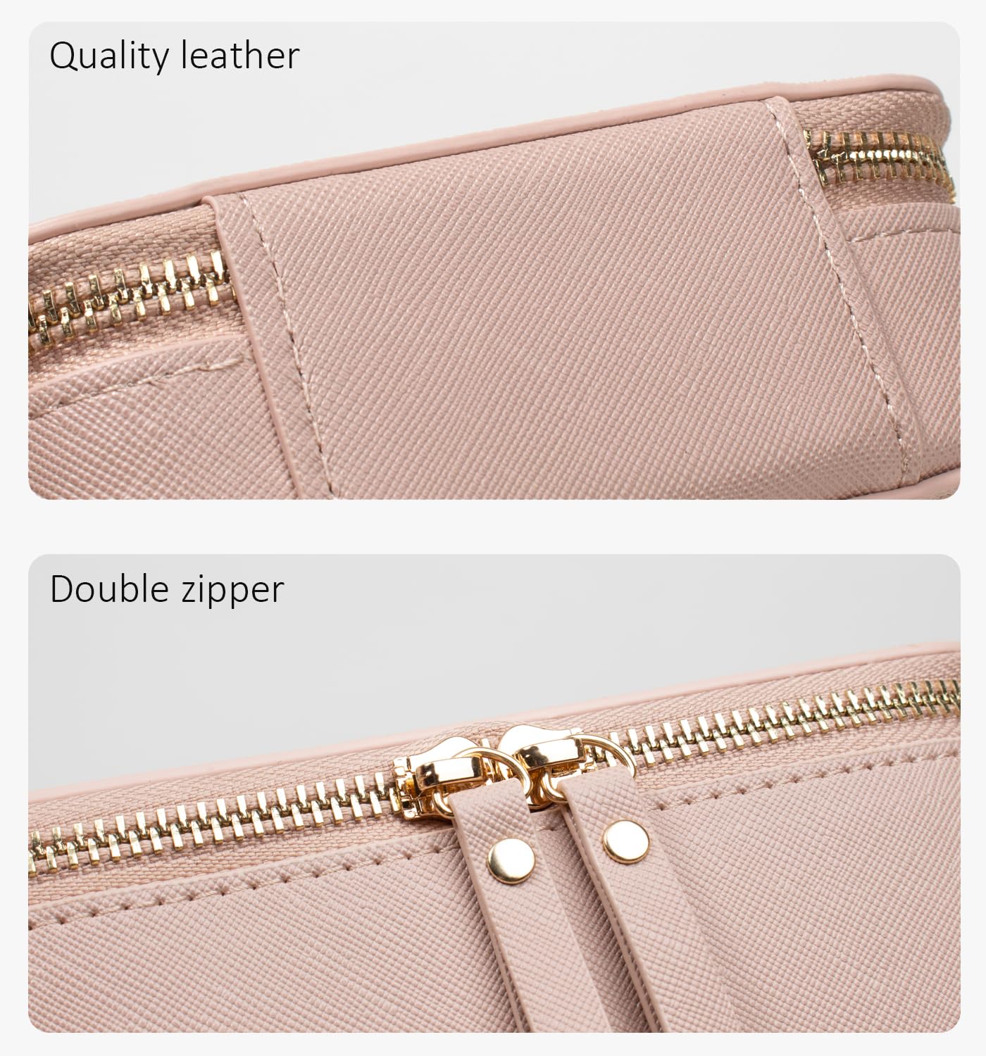 LETGO Clear Makeup Bags Small, TSA Approved Toiletry Bag with Zipper, Mini Clear Makeup Pouch Purse Organizer Fit Carry-on Travel Essentials,Small Cosmetic Bags for Car Storage (Mini-Nude)