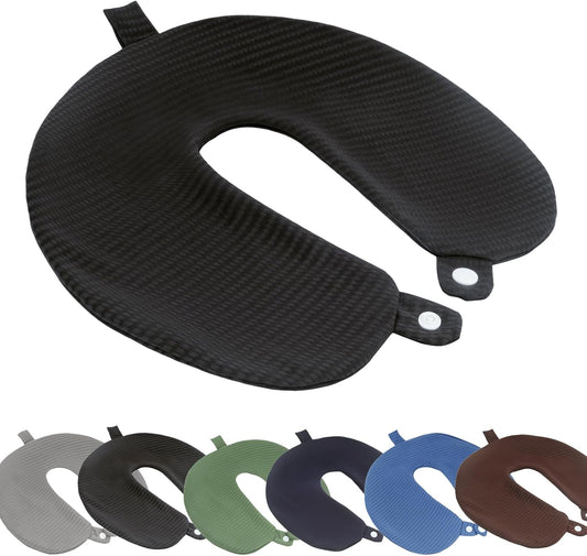 Travel Neck Pillow Cover, Neck Pillow Case with Zipper, Cooling, Pure, Soft and Smooh, Airplane Pillow Sleep Replacementt Washable (Only Pillow Covers, no Filler)