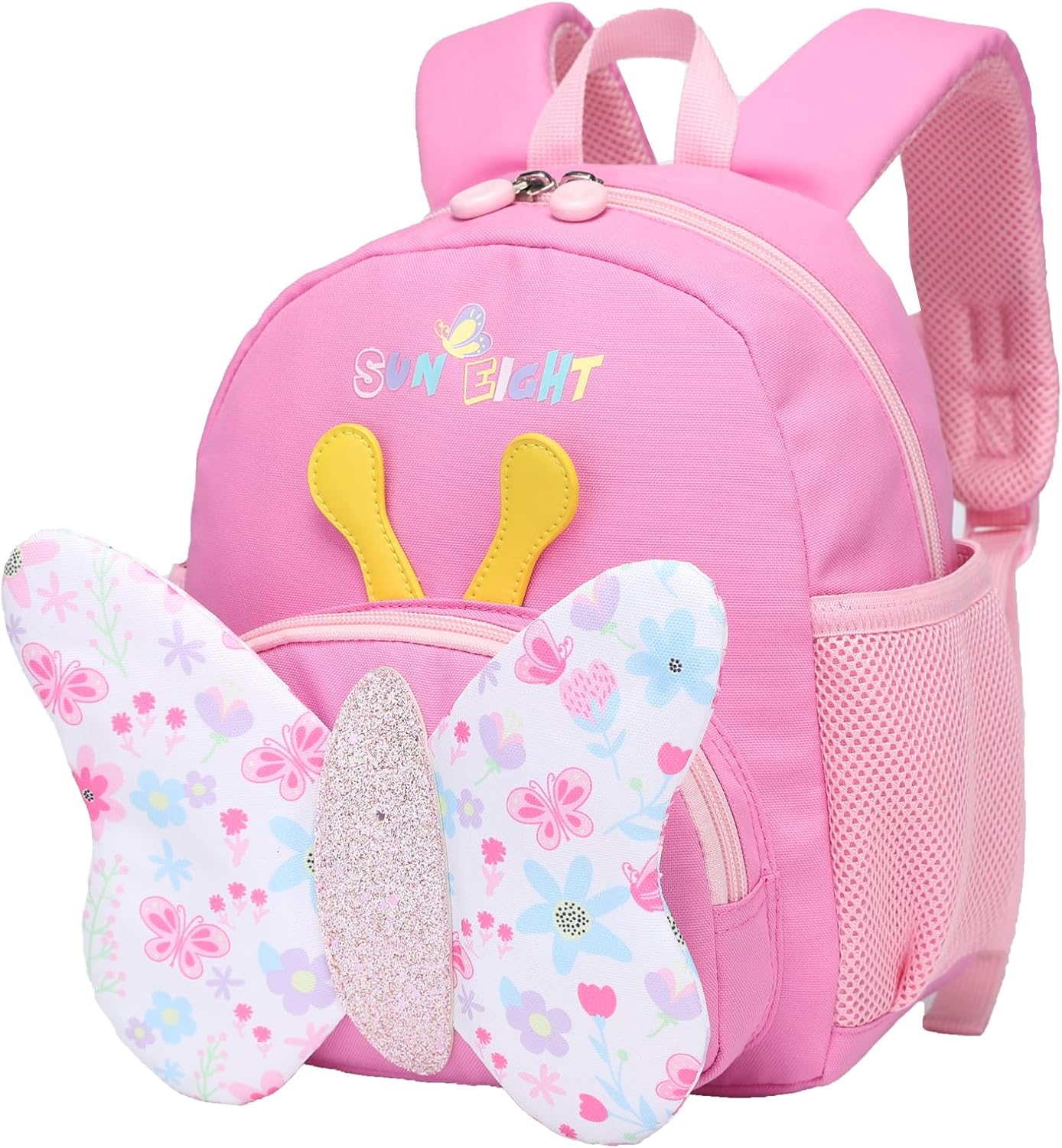 SUN EIGHT Toddler Backpack for Girls Kids Backpack Cute 3D Cartoon School Bag for Baby Boy Girls 1-5 Years Baby Backpack (Butterfly)