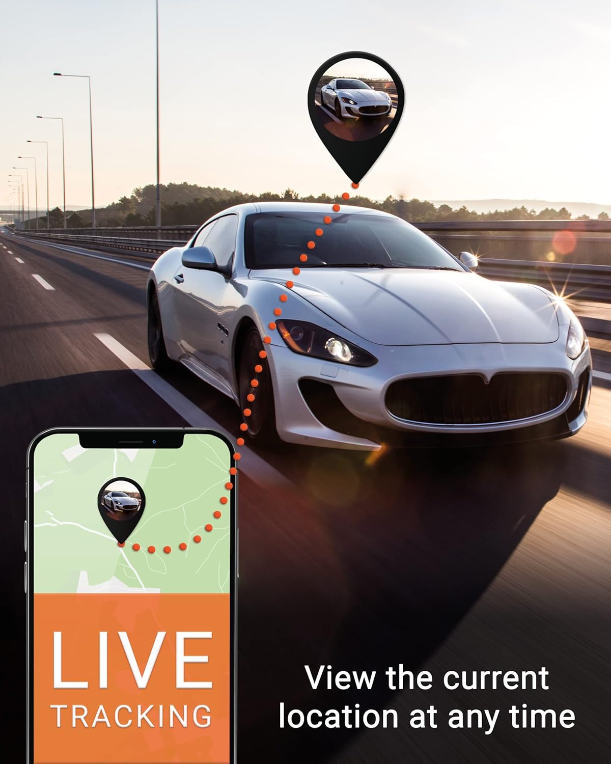 PAJ GPS USB GPS Tracker 4G – Mini Vehicle Tracker for Cars & Trucks – Direct 12V Connection via Cigarette Lighter Port, Built-in SOS Button – Worldwide Real-Time Tracking via App