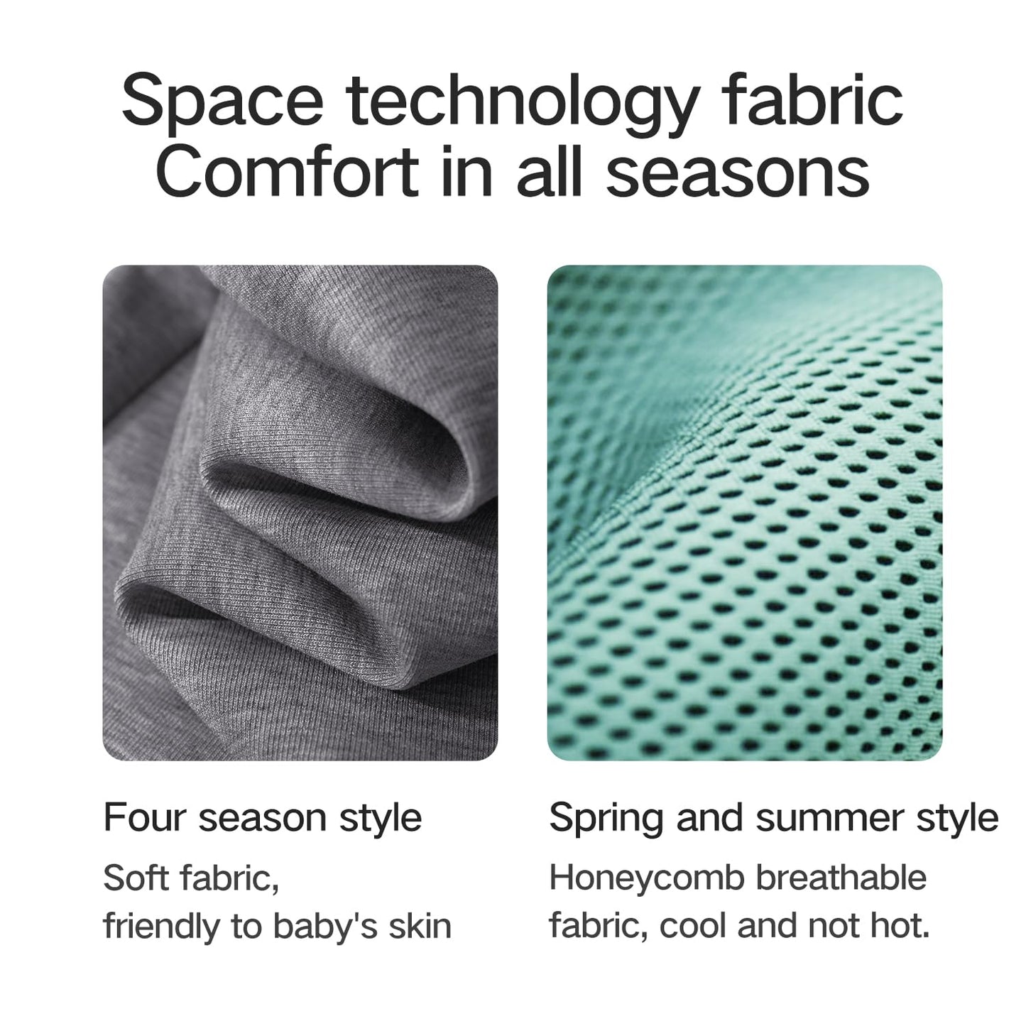 Baby Carrier Newborn to Toddler,Newborn Carrier(7-25lbs) with Head Support, Cozy Baby Wrap Carrier, with Hook&Loop for Easily Adjustable, Soft Fabric (Breathable Black) (All-Gray)