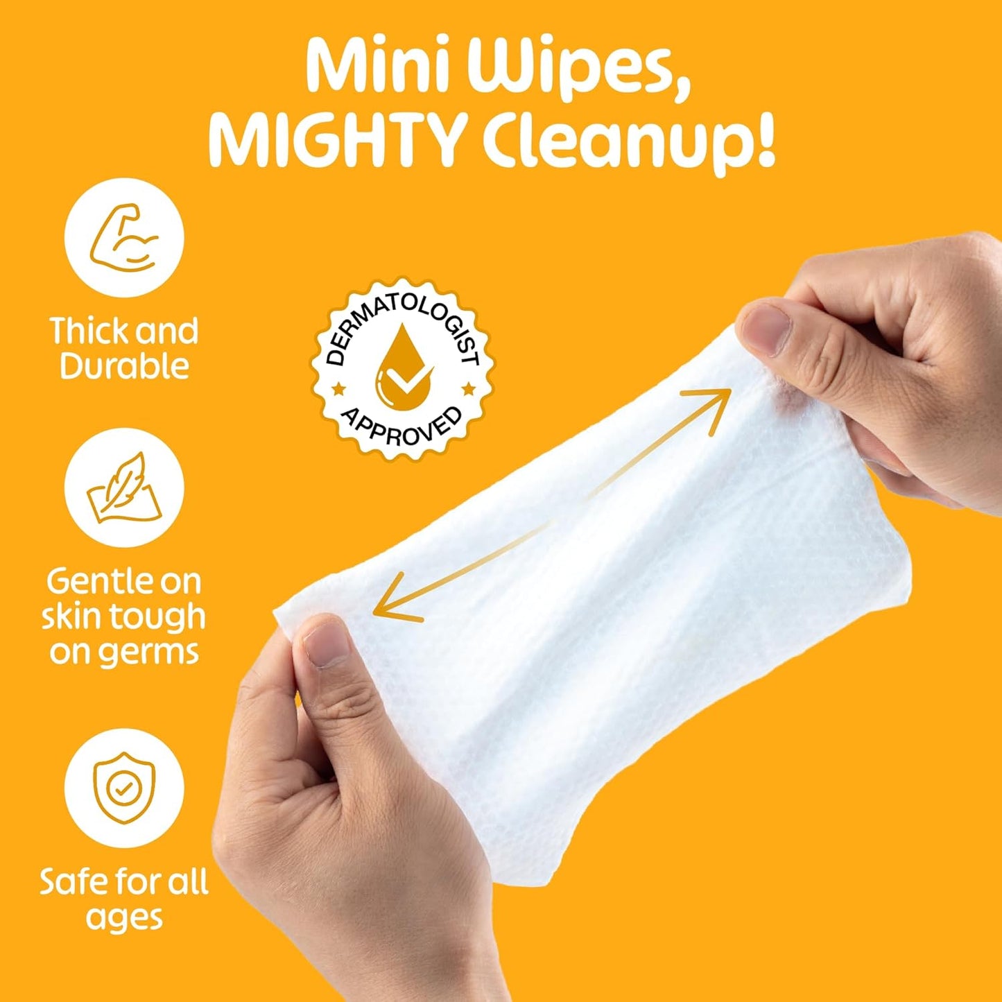 Fomin Mini Hand Sanitizer Wipes 30 Pack (8 Count) - Variety Pack Mini Wet Wipe - pH Balanced, Biodegradable, Antibacterial On The Go Hand Sanitizing Wipes - Hypoallergenic, Plant-Based Travel Wipe