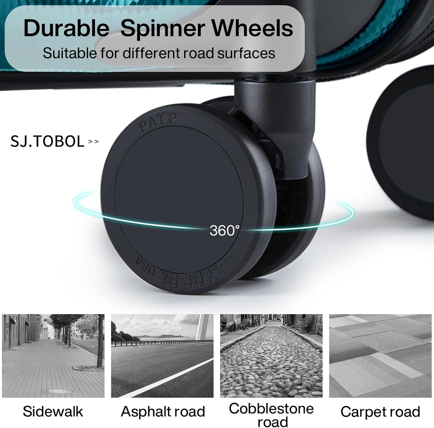 Hanke 29 Inch Luggage Suitcases With Spinner Wheels Lightweight PC hardside Rolling Suitcase With Travel Lock, Checked-Large 29-Inch Christmas Gifts for Birthday(Caribbean Blue)