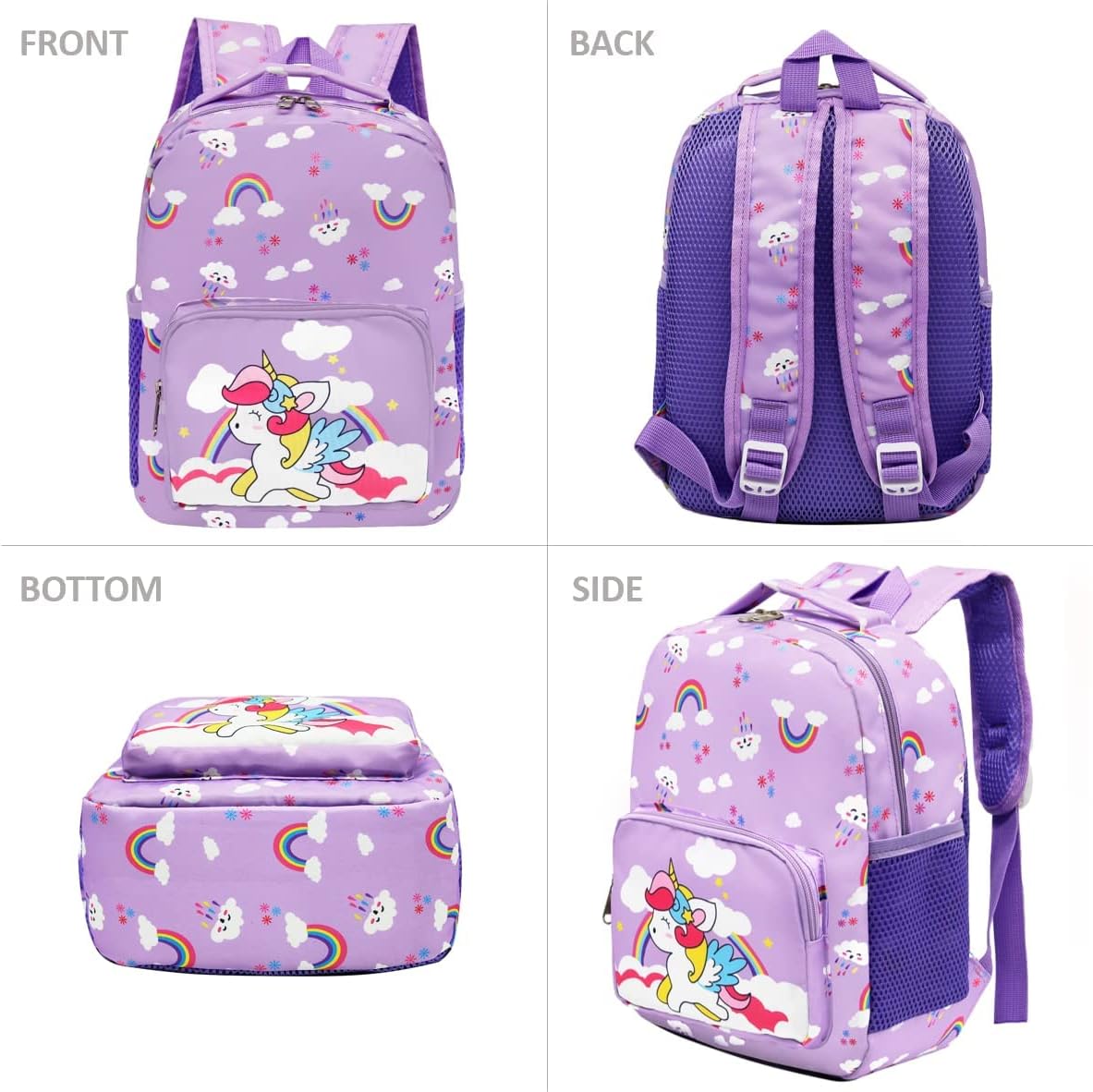 POWOFUN13 inch Kids Toddler Preschool Travel Backpack Cute Cartoon Backpack For Girls Boys Baby
