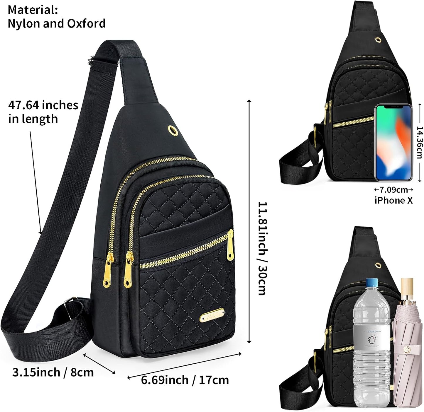 Small Sling Bag For Women Men Casual Crossbody Sling Backpack