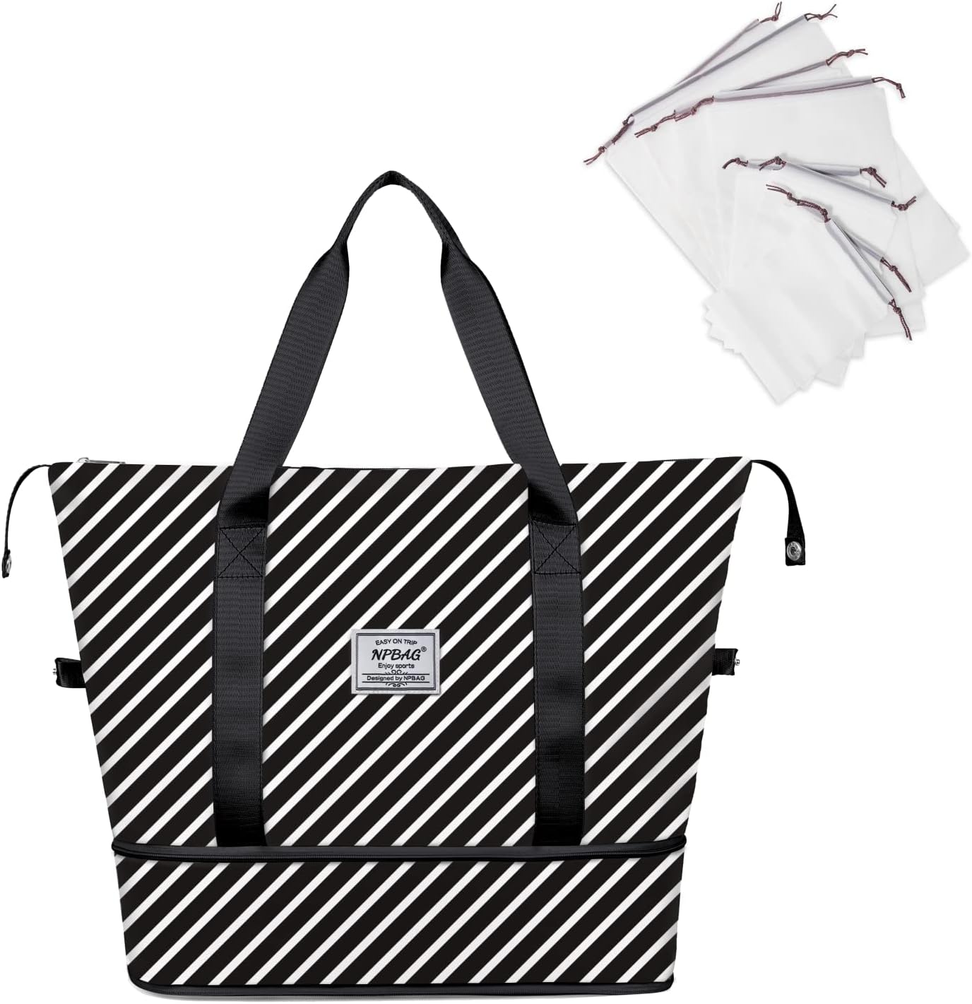 NPBAG Women Travel Duffel, Multi Functional Large Expandable Weekender Carry-on Tote, Gym Workout Overnight Bag, Mommy Hospital Bag for Labor and Delivery