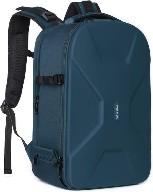 MOSISO Camera Backpack, DSLR/SLR/Mirrorless Photography Camera Bag 15-16 inch Waterproof Hardshell Case with Tripod Holder&Laptop Compartment Compatible with Canon/Nikon/Sony, Deep Teal