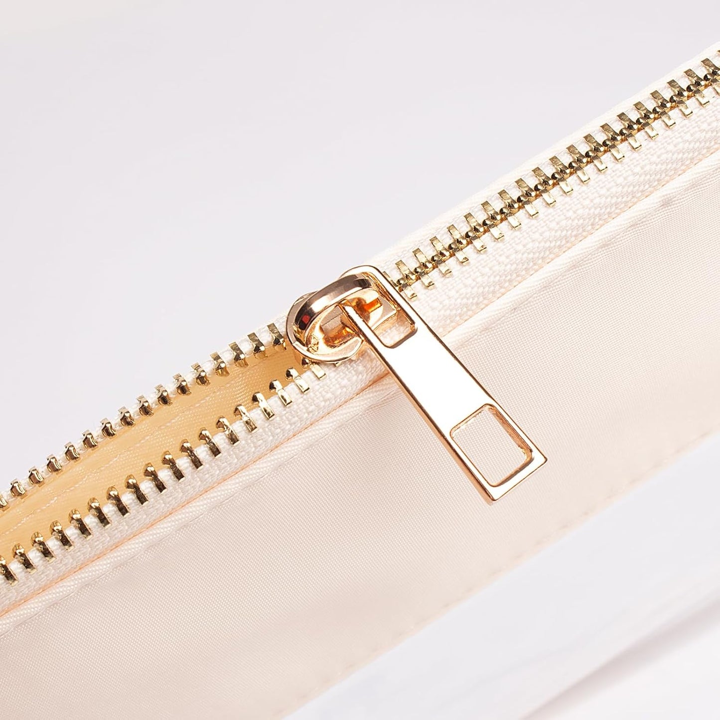 LETGO Clear Makeup Bag Pouch for Travel with Zipper,Clear Cosmetic Bag for Women Waterproof Snacks Bag Stadium Purse Toiletry Bag Bogg Bag Accessories (0-Beige)