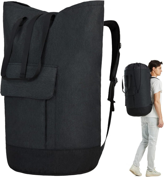 Laundry Backpack Bag 115L, Heavy Duty Laundry Bags with Shoulder Straps, Dirty Clothes Bag for College Dorm Essentials, Hamper Backpack for Travel, Laundromat, Apartment, Beach, Camping