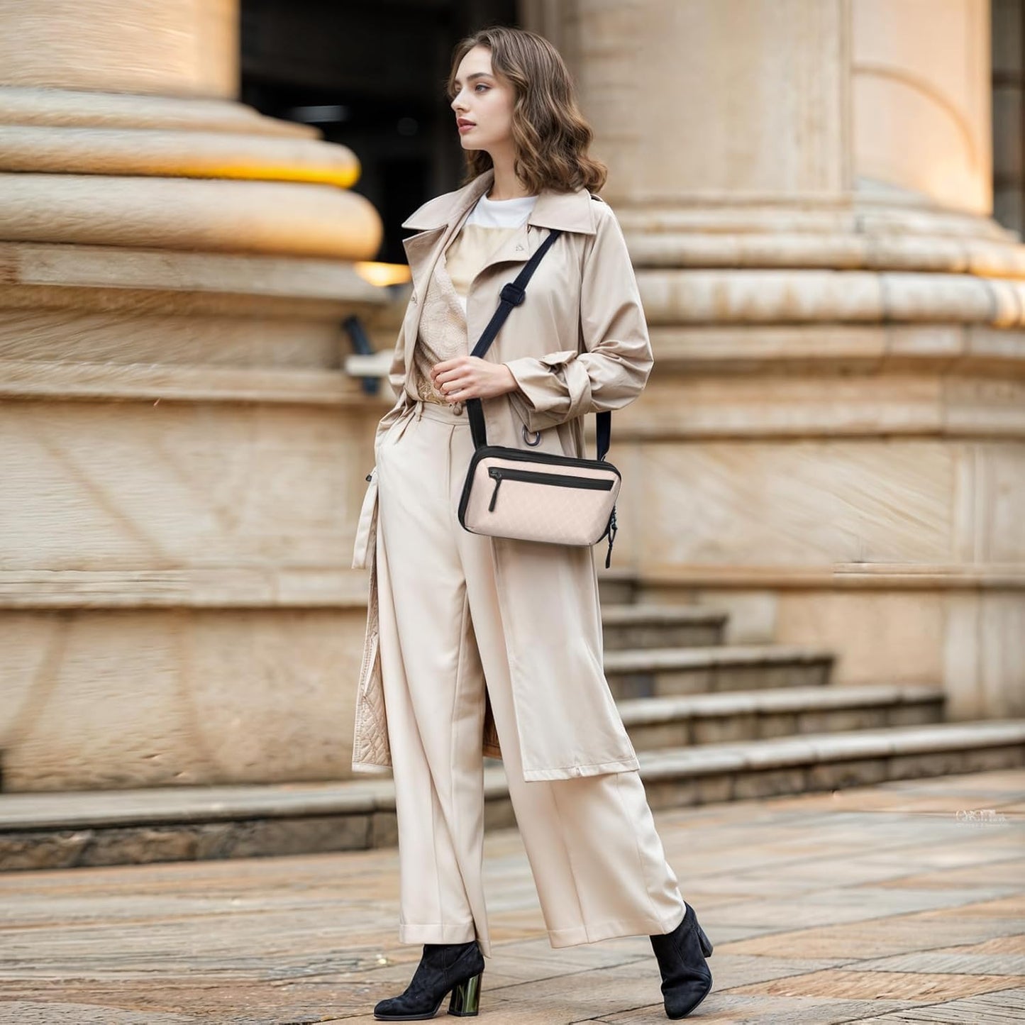 Electronics Organizer Tech Travel Pouch – Waterproof Nylon Diamond Quilted & 900D Travel Case Cable Bag for Cords Chargers