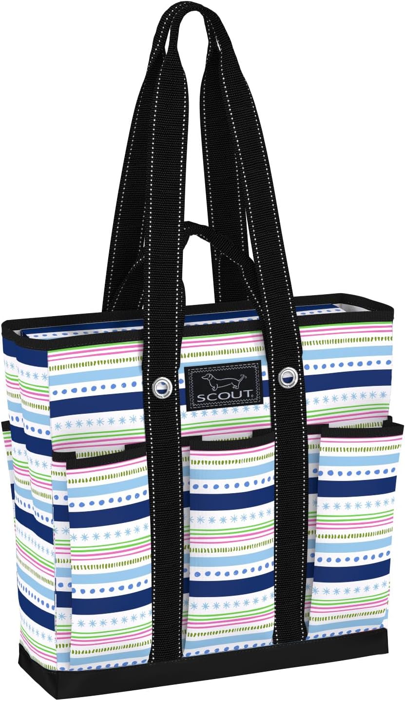 SCOUT Rocket Pocket Tote - Multi-Pocket Travel, Nurse, Teacher, Mom Tote, 7 Pockets Total, Two Sets of Straps, Folds Flat