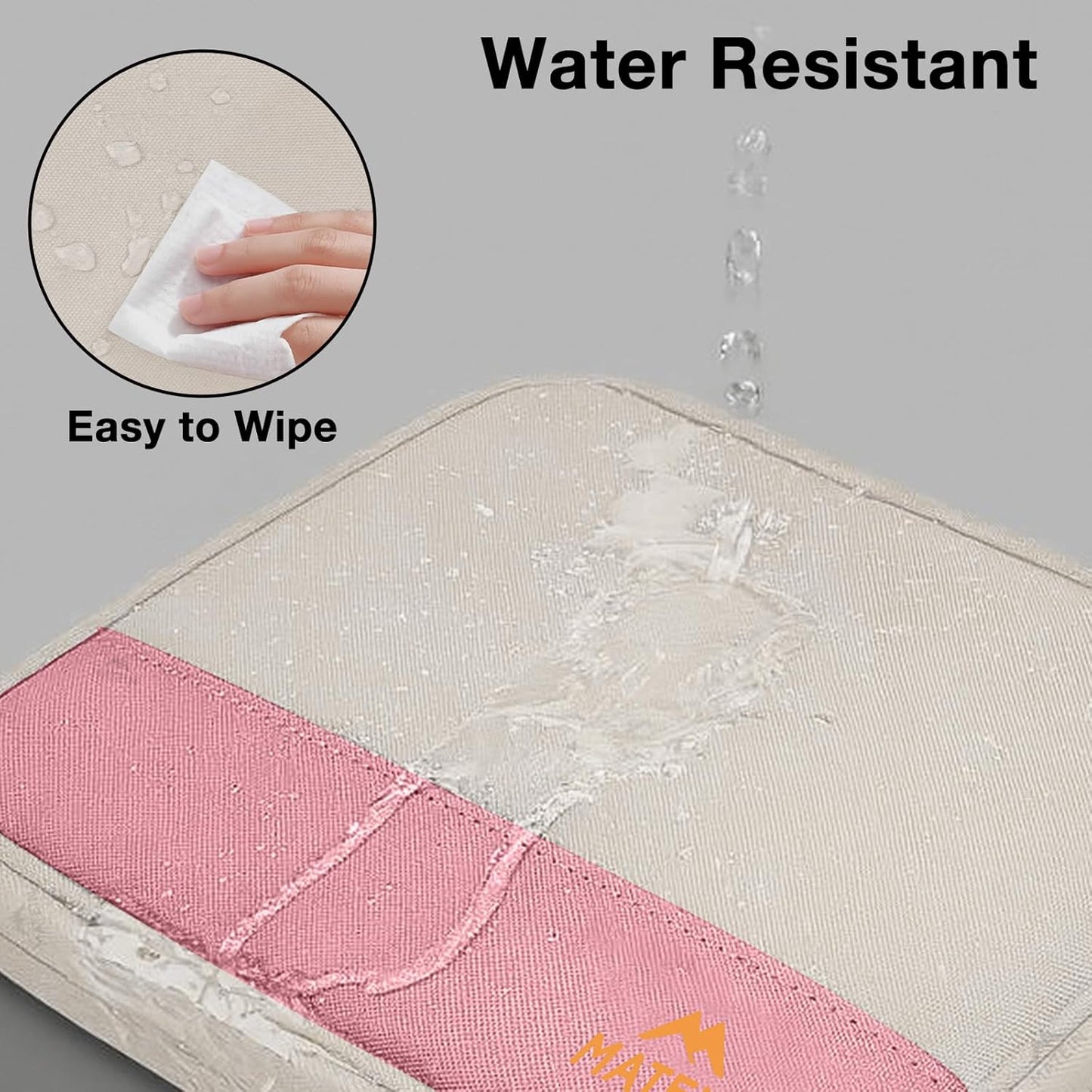 MATEIN Travel Cord Organizer Case 2 Pack for Women, Double Zipper Cable Organizer Bag for Tech Accessories, Water Resistant Lightweight Electronics Bag for Charger, USB Drive & Phone, Office Gifts