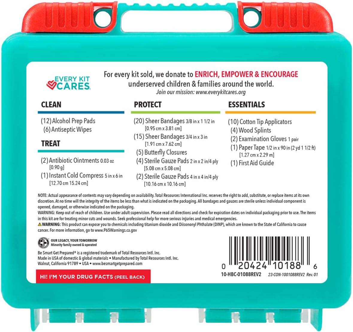 Be Smart Get Prepared 85 Piece First Aid Kit: Clean, Treat, Protect Minor Cuts, Scrapes. Home, Office, Car, School, Business, Travel, Emergency, Survival, Hunting, Outdoor, Camping & Sports, FSA HSA