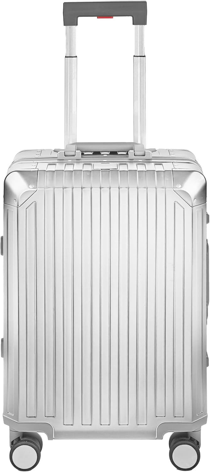 X2 All Aluminum Luggage Suitcase 3 Sizes (20",26",29") TSA Lock Carry On Silver (20" Carry On)
